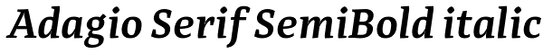 Adagio Serif SemiBold italic Font