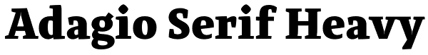 Adagio Serif Heavy Font