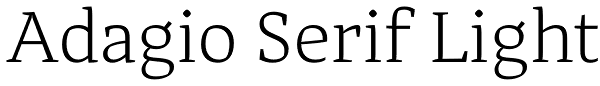 Adagio Serif Light Font