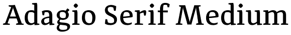 Adagio Serif Medium Font