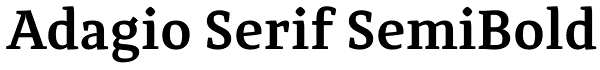 Adagio Serif SemiBold Font