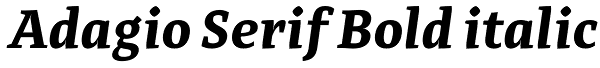 Adagio Serif Bold italic Font