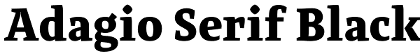 Adagio Serif Black Font