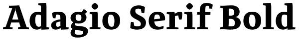 Adagio Serif Bold Font