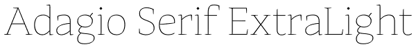 Adagio Serif ExtraLight Font