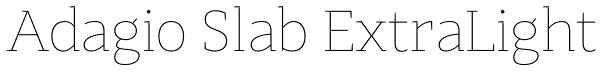 Adagio Slab ExtraLight Font