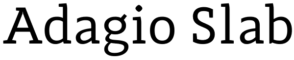 Adagio Slab Font