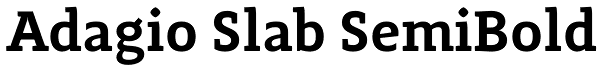 Adagio Slab SemiBold Font