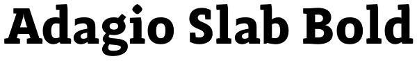 Adagio Slab Bold Font