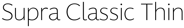 Supra Classic Thin Font