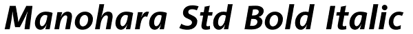 Manohara Std Bold Italic Font