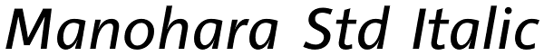 Manohara Std Italic Font