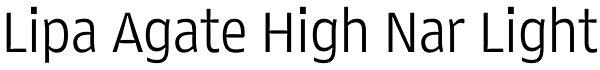 Lipa Agate High Nar Light Font