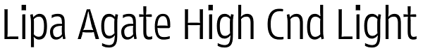 Lipa Agate High Cnd Light Font