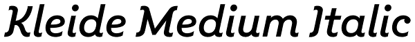 Kleide Medium Italic Font