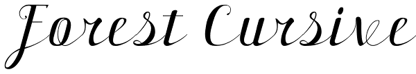 Forest Cursive Font