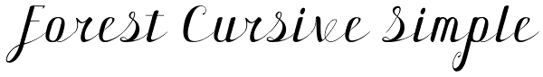 Forest Cursive Simple Font