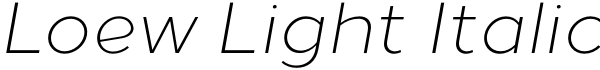 Loew Light Italic Font