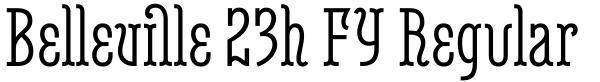 Belleville 23h FY Regular Font