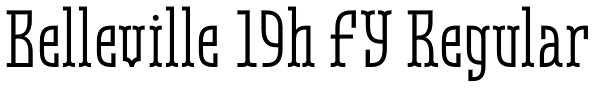 Belleville 19h FY Regular Font