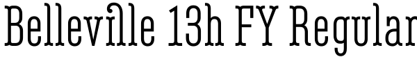 Belleville 13h FY Regular Font