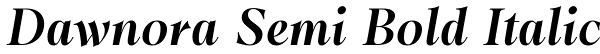 Dawnora Semi Bold Italic Font