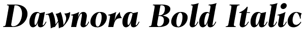 Dawnora Bold Italic Font