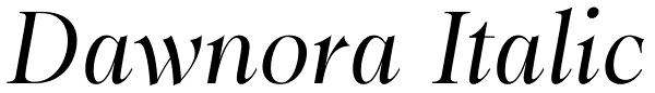 Dawnora Italic Font