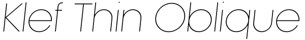 Klef Thin Oblique Font