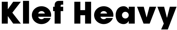 Klef Heavy Font