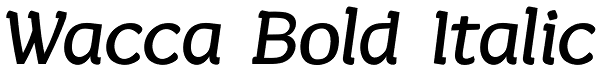 Wacca Bold Italic Font