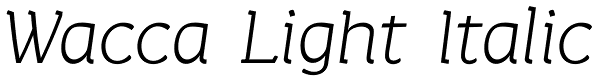 Wacca Light Italic Font