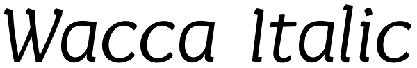 Wacca Italic Font