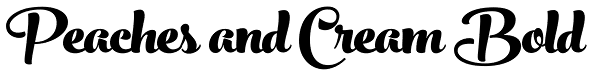 Peaches and Cream Bold Font