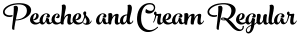 Peaches and Cream Regular Font