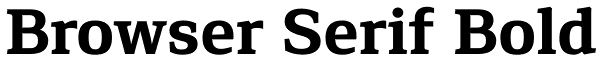 Browser Serif Bold Font