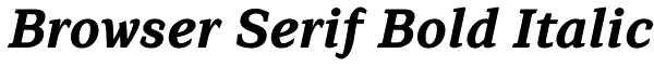 Browser Serif Bold Italic Font