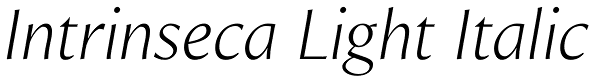 Intrinseca Light Italic Font