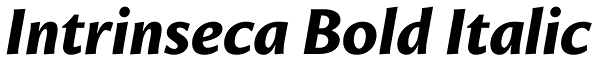 Intrinseca Bold Italic Font