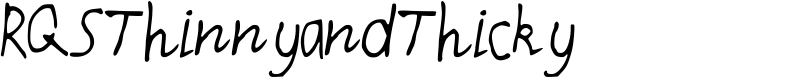 RQSThinnyandThicky Font