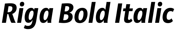 Riga Bold Italic Font