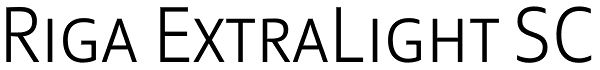 Riga ExtraLight SC Font