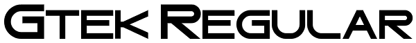 Gtek Regular Font