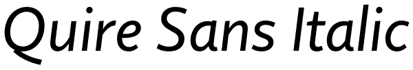 Quire Sans Italic Font