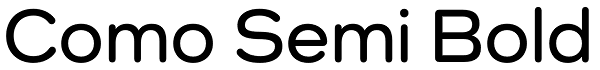 Como Semi Bold Font