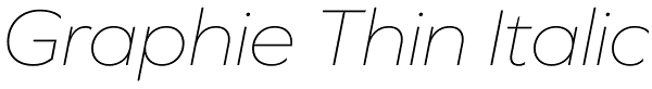 Graphie Thin Italic Font