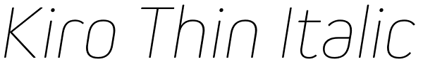 Kiro Thin Italic Font