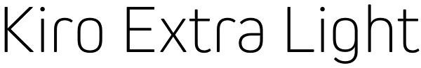 Kiro Extra Light Font