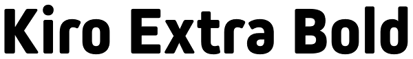 Kiro Extra Bold Font