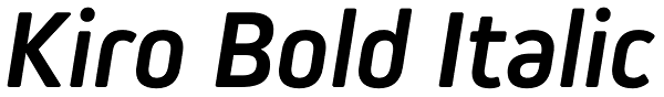 Kiro Bold Italic Font